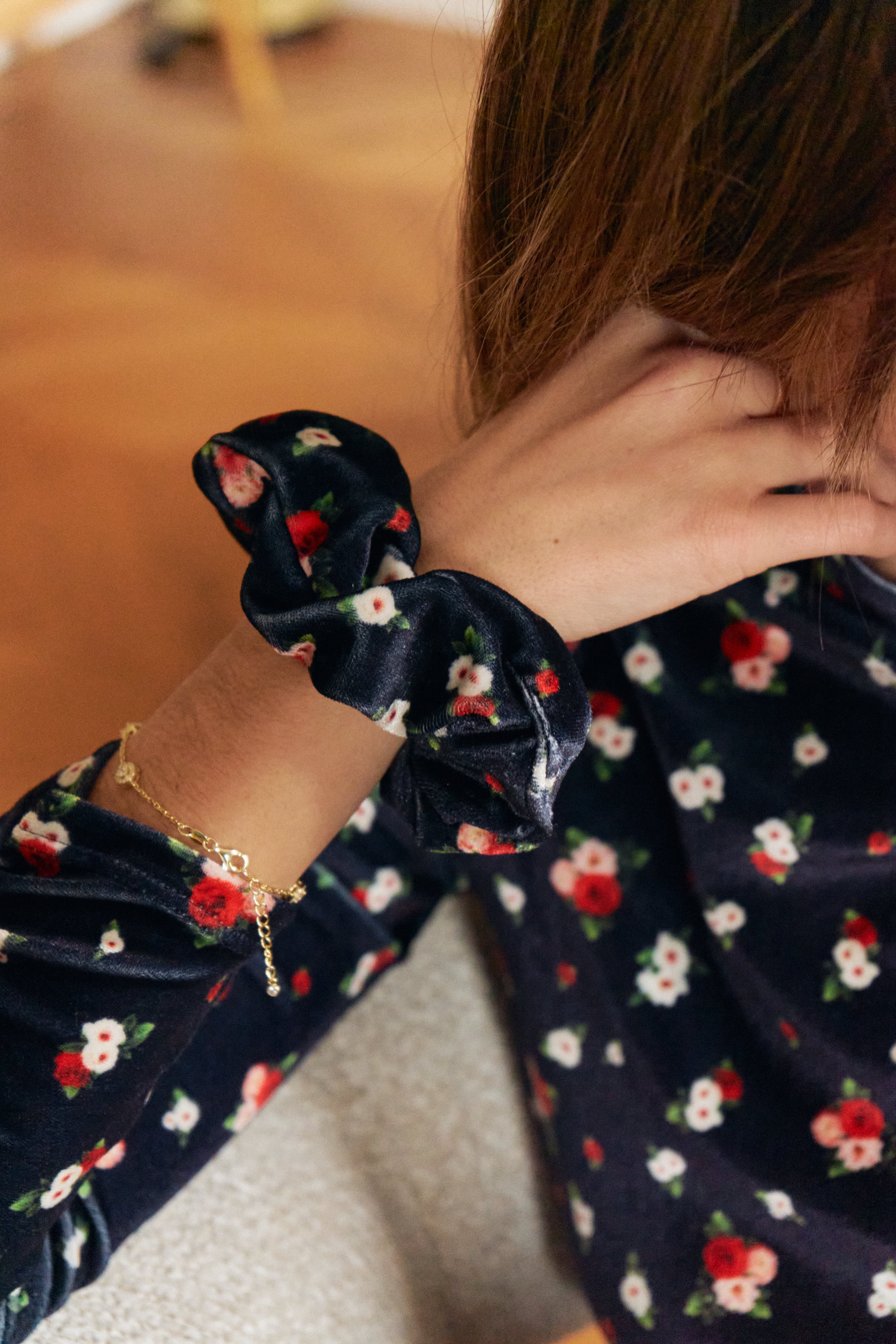 PAUEME I ACCESSOIRES I Chouchou - Velours fleurs