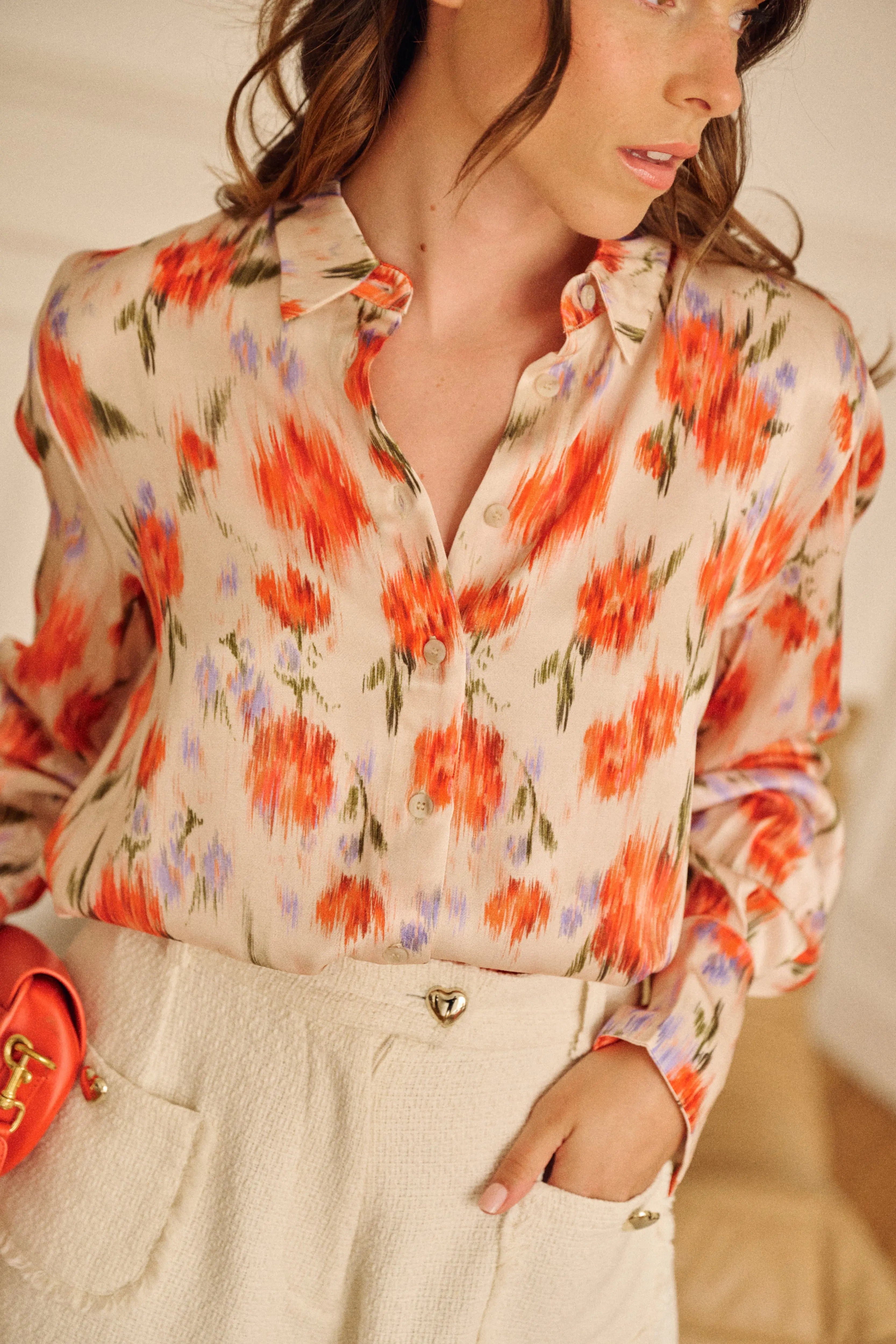 PAUEME I Chemise I Chemise Cécile - Imp Camelia