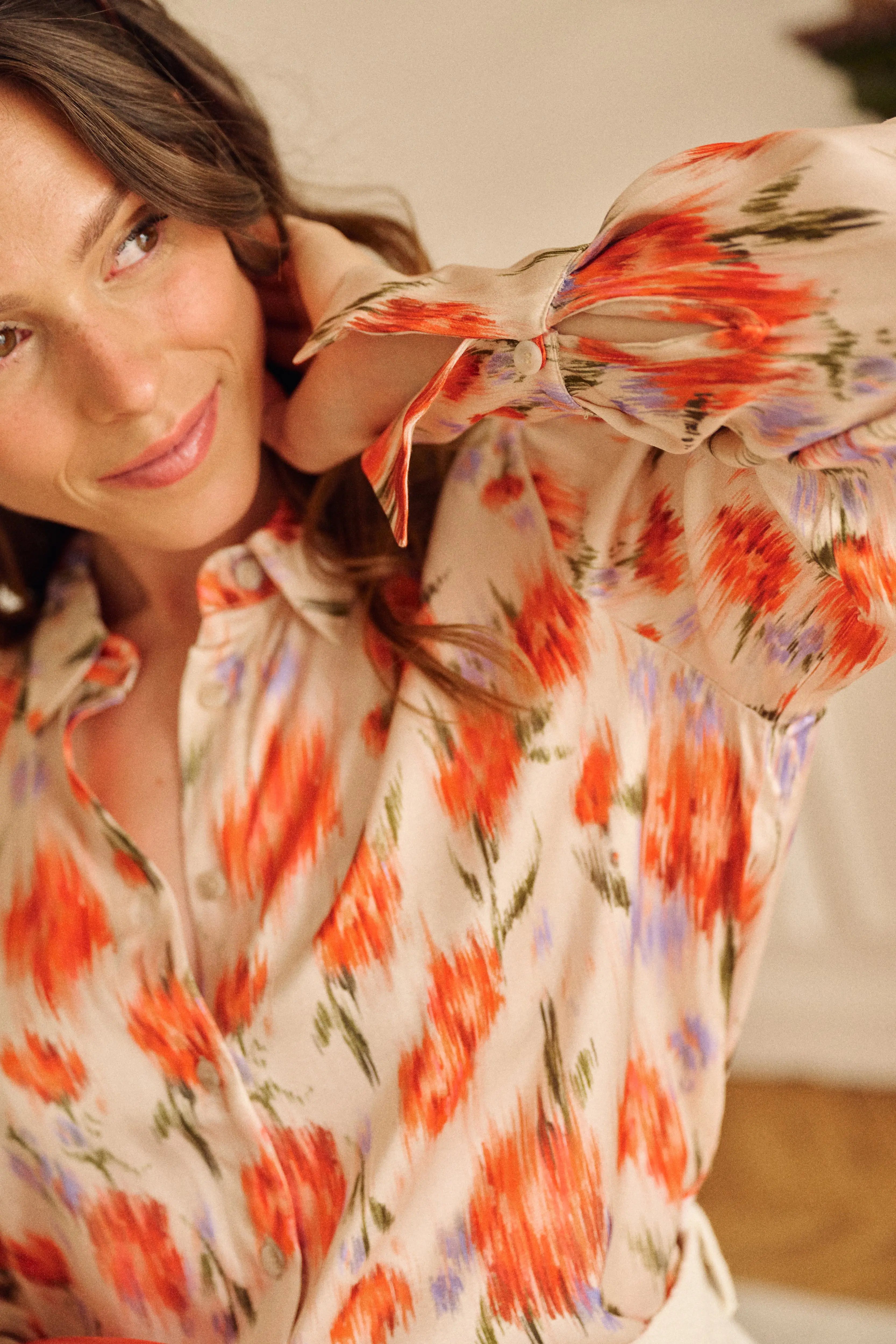 PAUEME I Chemise I Chemise Cécile - Imp Camelia