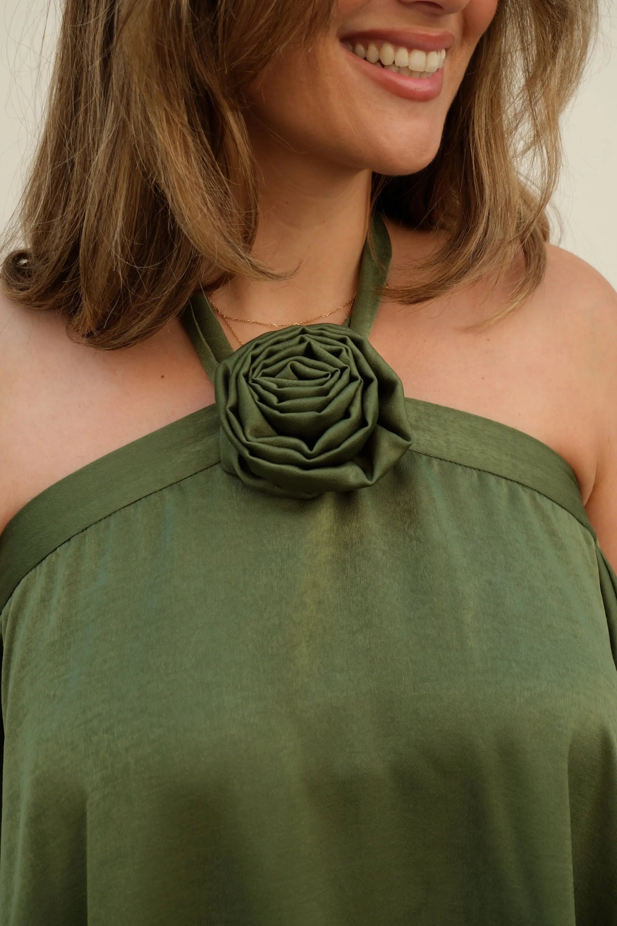 PAUEME I Robe I Robe Flora - Kaki