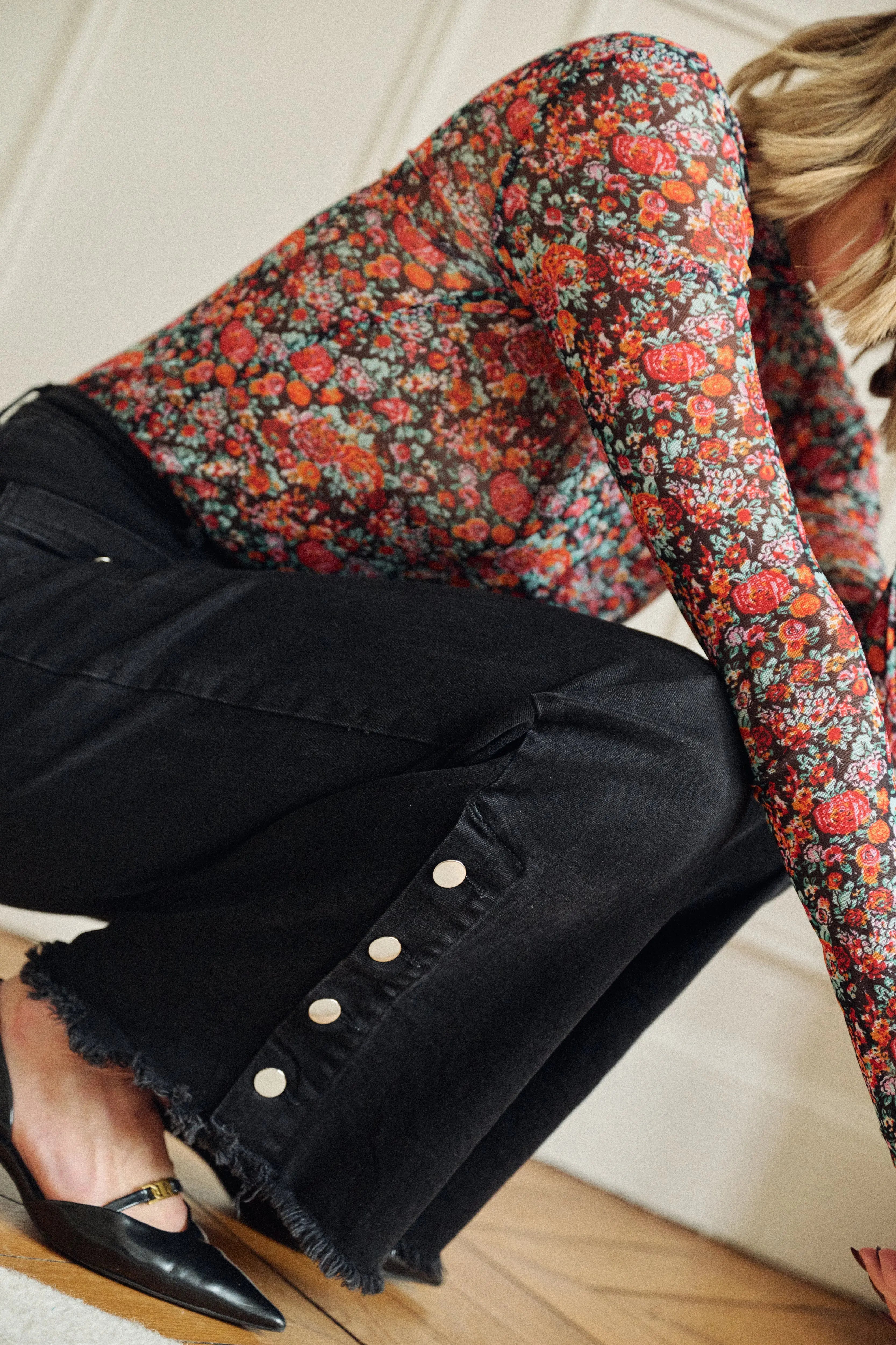 PAUEME I Jean Large I Jean à pressions Oliver - Black denim I Coming soon