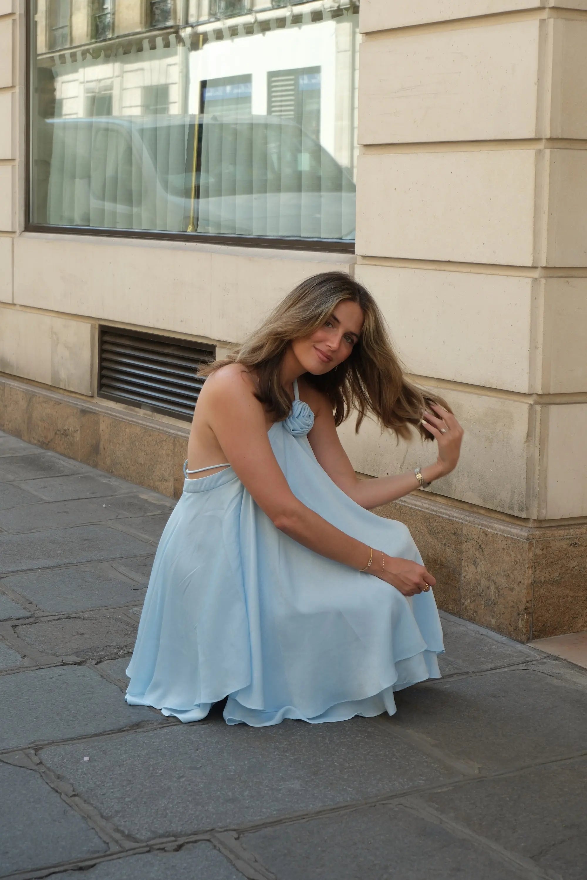 PAUEME I Robe I Robe Flora - Bleu Ciel