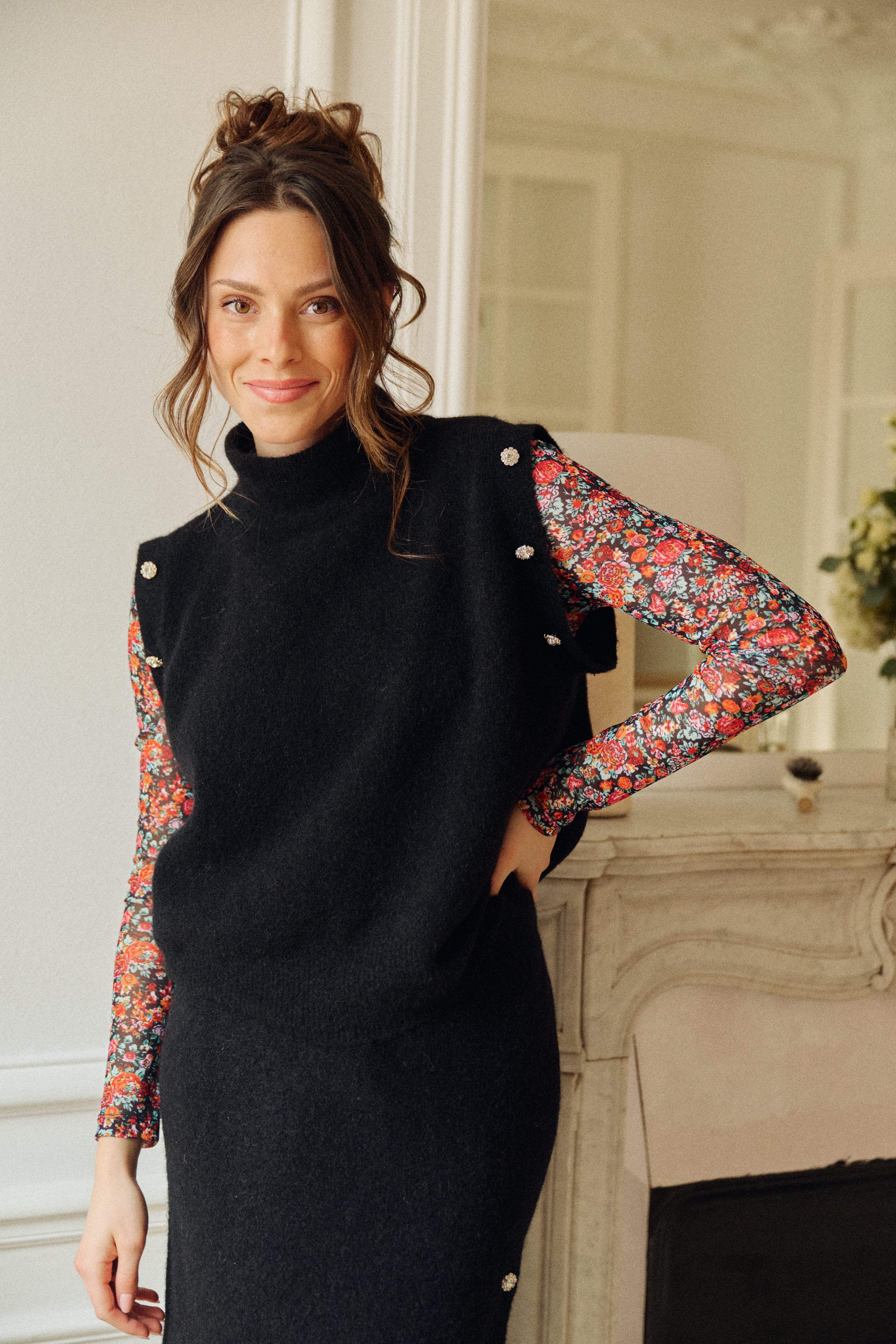 PAUEME I PULL I Pull maille Elie - Noir